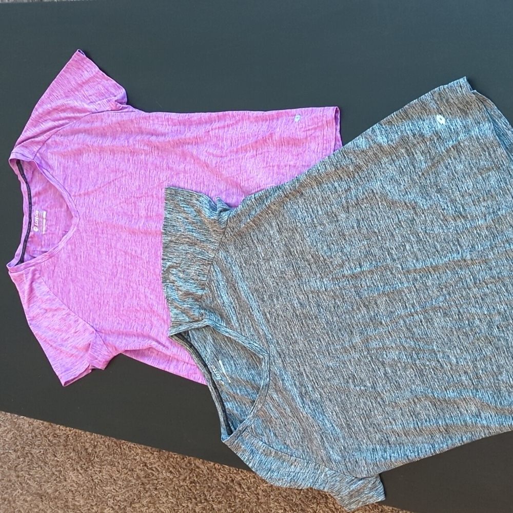 Two Woman's breathable workout tops Size XL